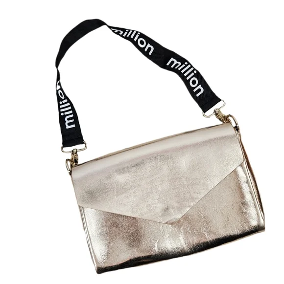 PACO RABANNE PARFUMS | metallic faux leather shoulder bag - Picture 1 of 15